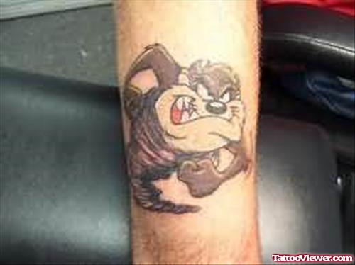 Bull Dog Devil Tattoo On Arm