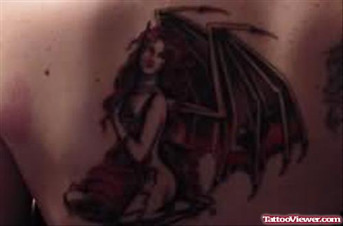 Angel Devil Tattoos On Back