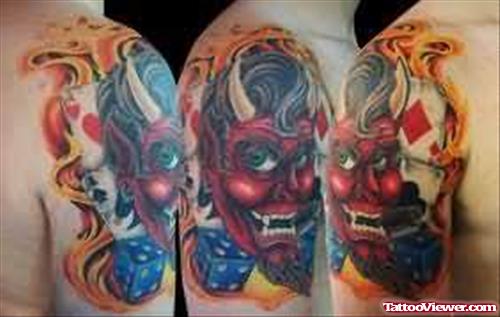 Red Face Devil Tattoos