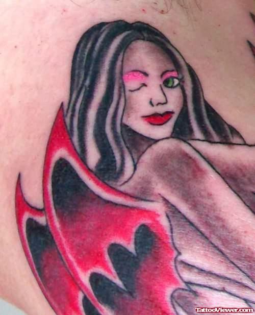 Devil Naughty Girl Tattoo Design