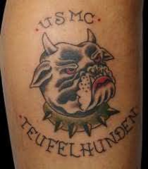 Devil Bull Dog Tattoo
