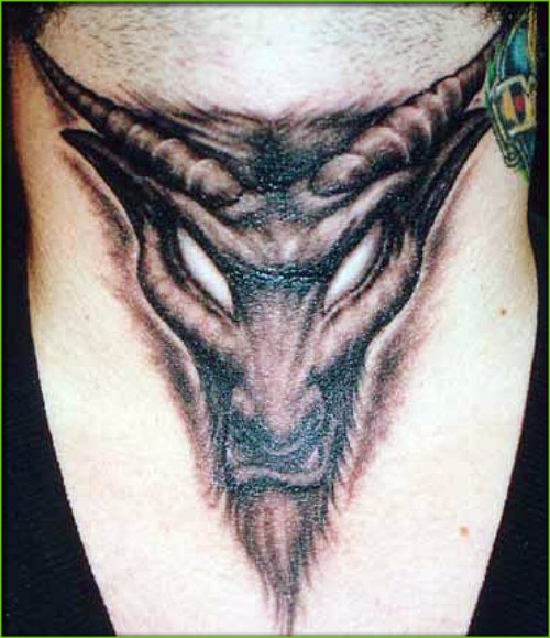 Devil Chest Tattoo Design