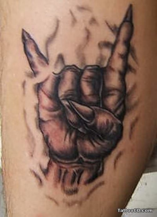 Devil Hand Tattoo Design