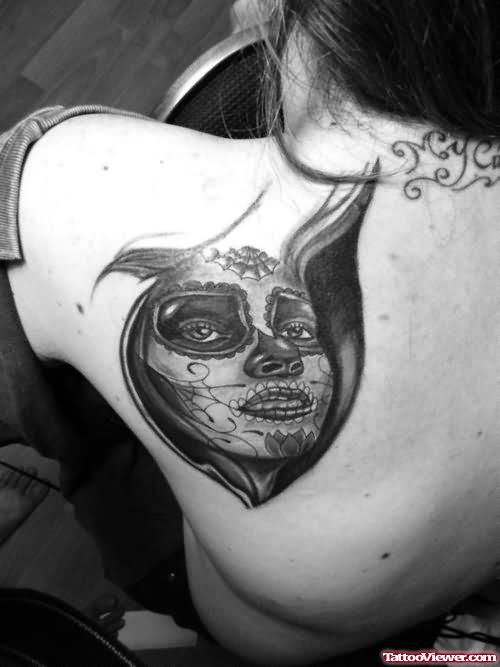 Dia De Los Muertos Back Tattoo