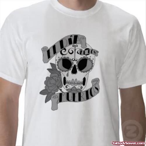 Dia De Los Muertos T-shirt Tattoo Design
