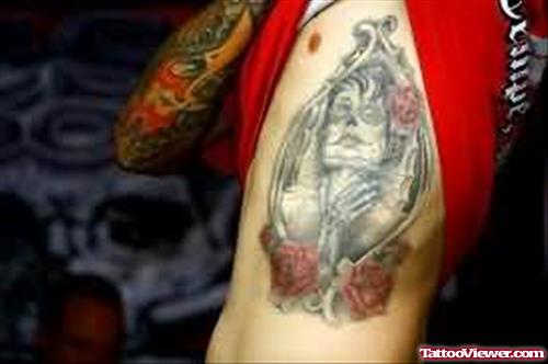 Dia De Los Muertos Tattoo On Side