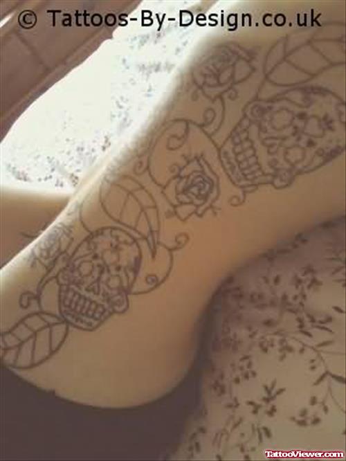 Dia De Los Muertos Sugar Skull Tattoo