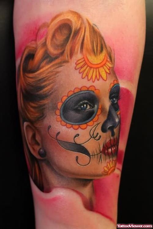 Tumbr Dia De Los Muertos Girl Tattoo