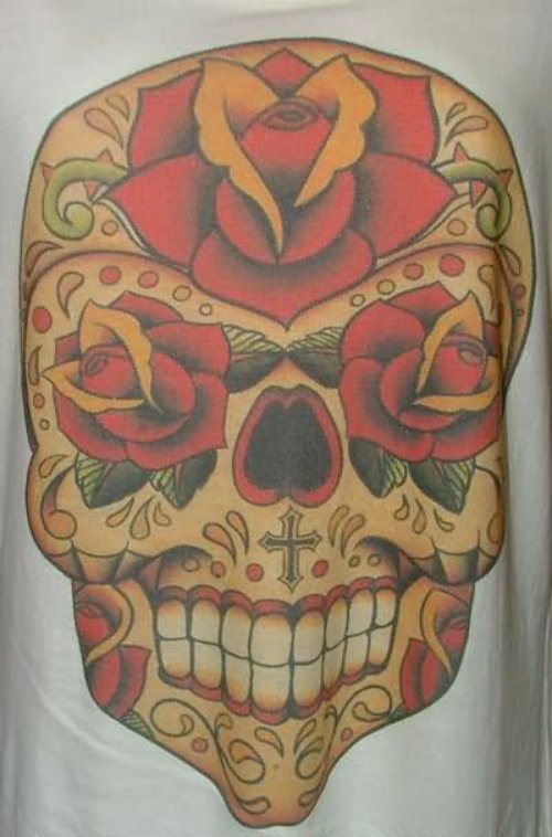 Funky Garb Dia De Los Muertos Tattoo