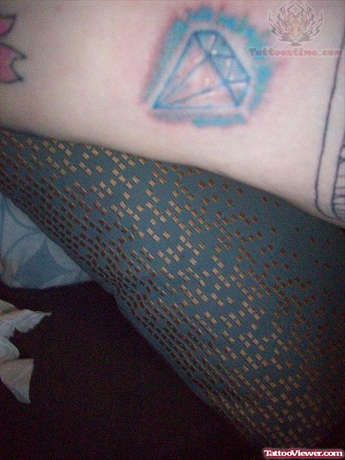 Charming Blue Diamond Tattoo
