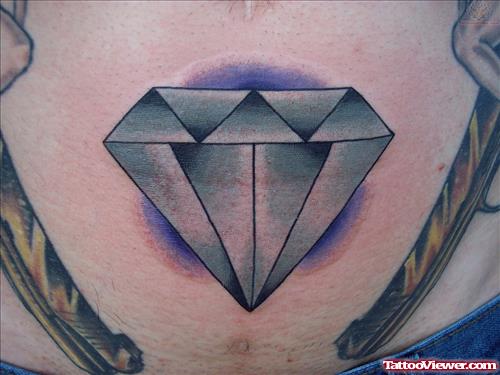 Belly Diamond Tattoo