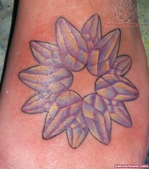 Diamond Crystal Flowers Tattoo