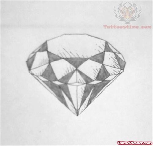 Grey Crystal Diamond Tattoo