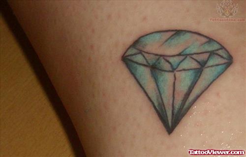 Light Blue Diamond Tattoo