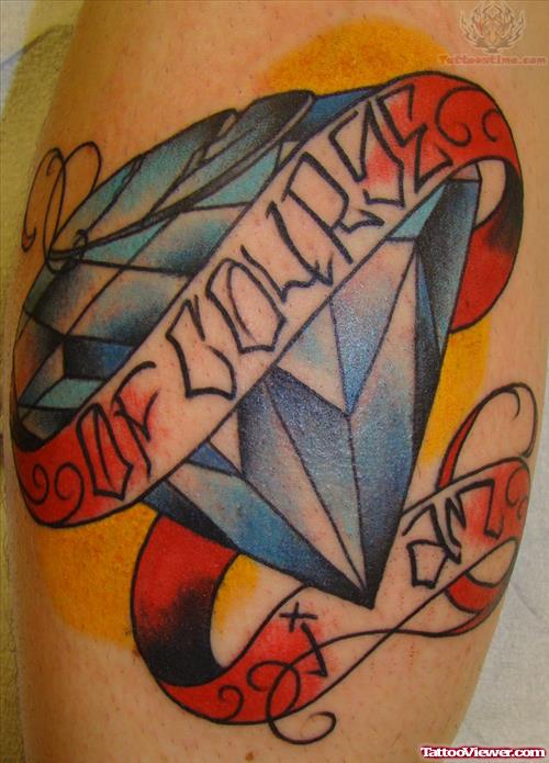 Banner And Diamond Tattoo
