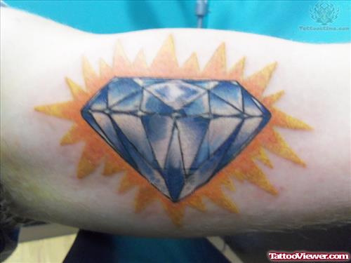 Shining Diamond Crystal Tattoo