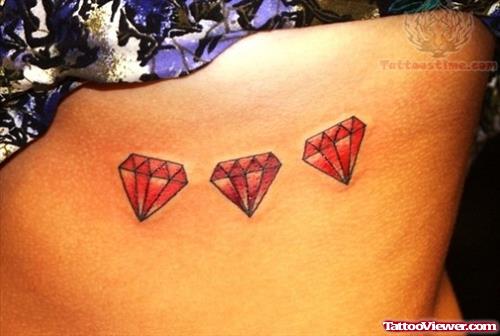 Diamond Red Ink Tattoos