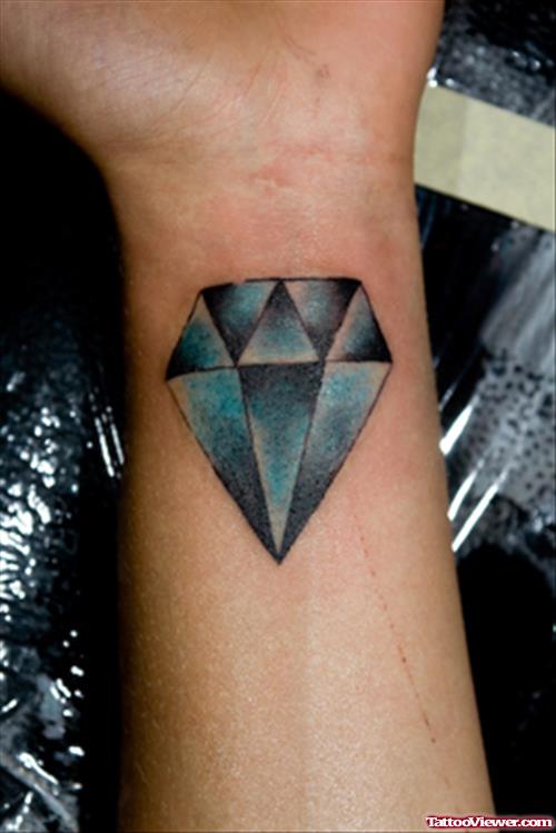 Crystal Diamond Tattoo On Wrist