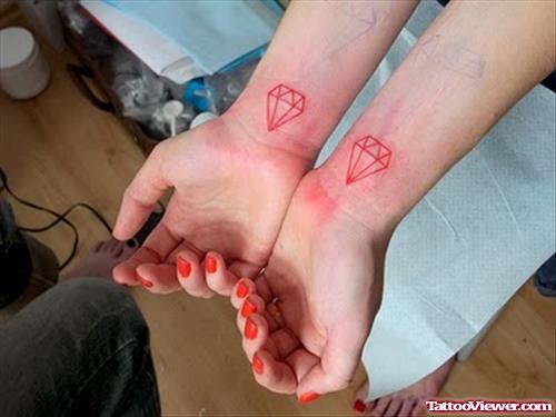 Crazy Diamond Tattoo On Wrist
