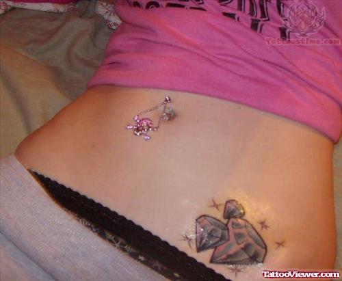 Diamond Tattoos On Hip