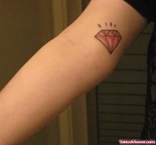 Red Diamond Tattoo On Arm