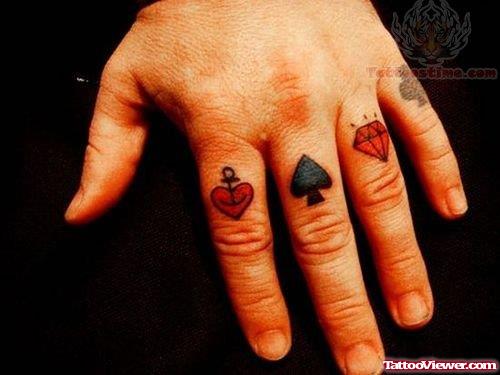 Knuckle Red Diamond Tattoo