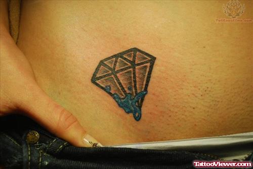 Diamond Tattoo On Hip