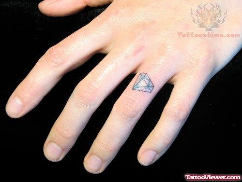Finger Ring Diamond Tattoo