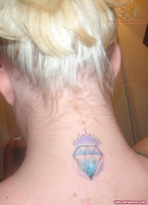 Charming Blue Crystal Diamond Tattoo