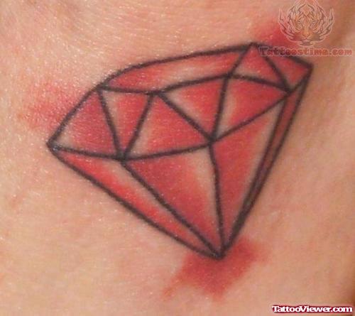 Red Crystal Diamond Tattoo