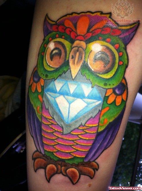 Owl Diamond Tattoo