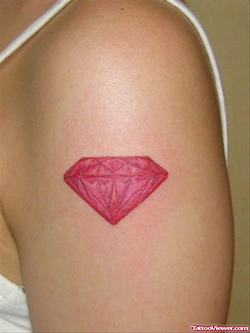 Girl Red Diamond Tattoos Designs