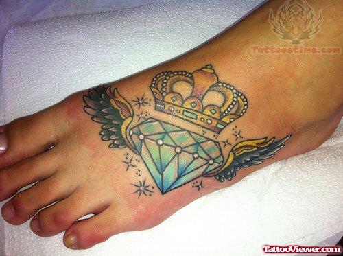 Crowned Diamond Tattoo