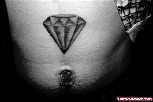 Diamond Tattoo on Belly