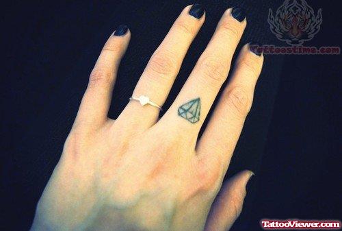 Diamond Ring Tattoo For Girls