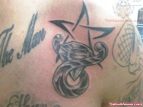 Star  And Diamond Tattoo