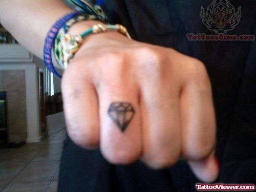 Diamond Ring Tattoo For Young