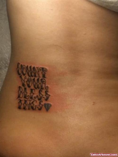 Count Your Blessings - Diamond Tattoo