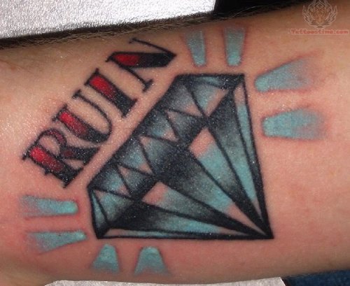 Ruin Blue Diamond Tattoo