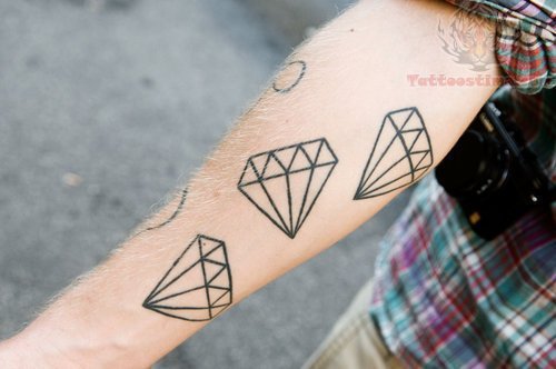 Crystal Diamond Tattoos On Arm
