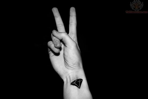 Black Diamond Tattoo on Wrist