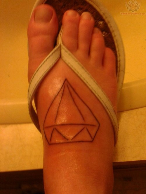 Diamond Crystal Foot Tattoo