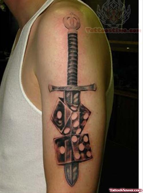 Dice And Dagger Tattoo