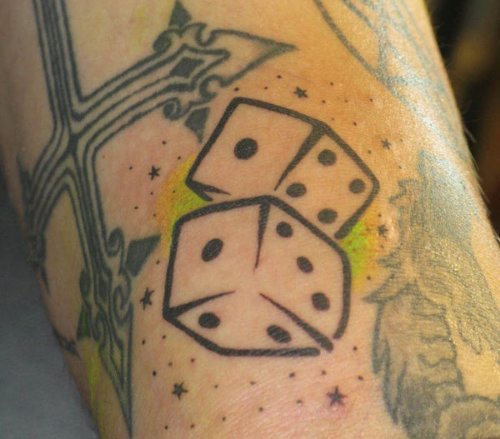 Cross And Dice Tattoos