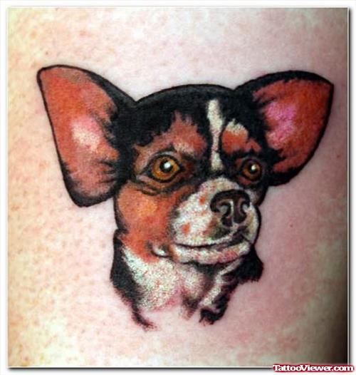Cute Dog Face Tattoo