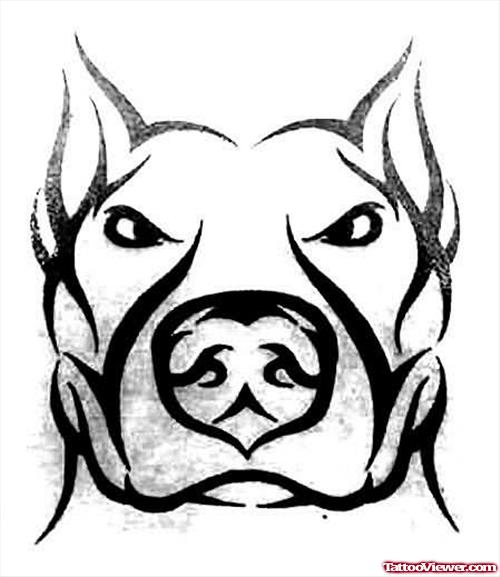 Pitbull Dog Tattoo Sample