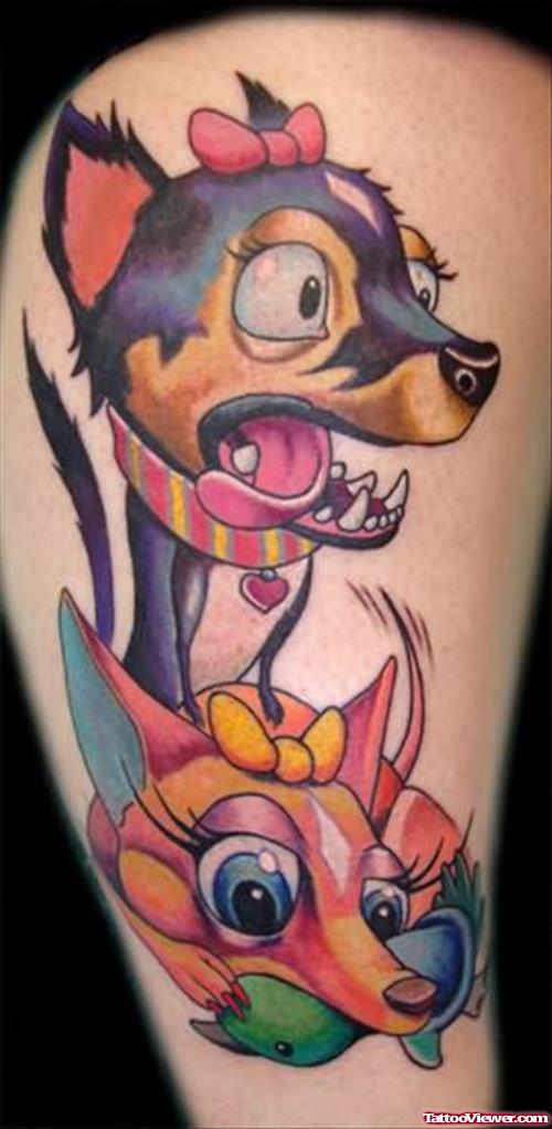 Cartoon Dog Tattoos