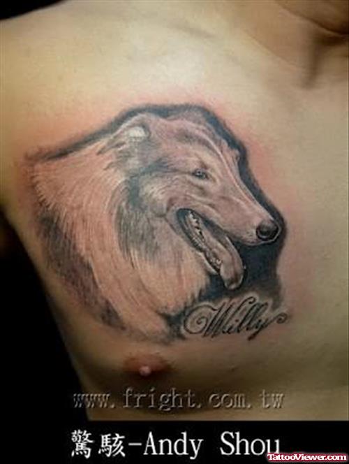 Shepherd Dog Tattoo Design
