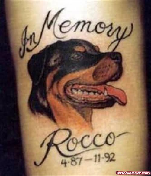Memorial Dog Tattoo