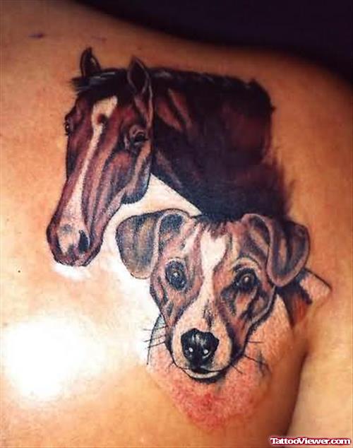 Horse And Dog Tattoo